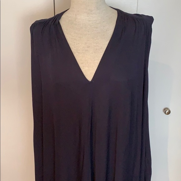 Vintage 1970s-1980s Navy Dress - Picture 2 of 4